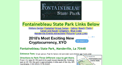 Desktop Screenshot of fontainebleaustatepark.com